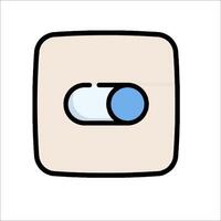 A button with a blue and white square vector