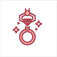 A ring with a diamond on it vector