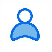 A blue person icon on a white background vector