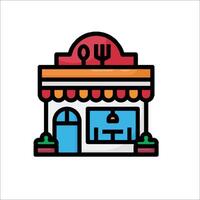 A restaurant icon with a fork and knife vector
