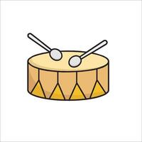 A drum with two sticks on it vector