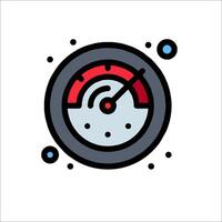 A meter icon with a red and black color vector