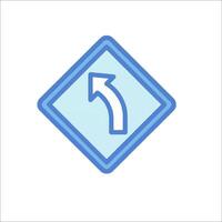 A blue arrow pointing in a circle on a white background vector