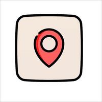 A location pin icon on a white background vector