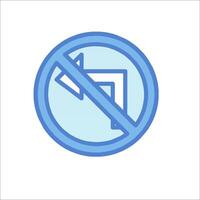 A no left turn sign on a white background vector