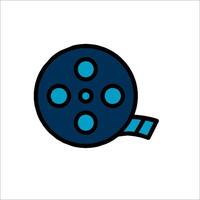 A movie reel icon on a white background vector