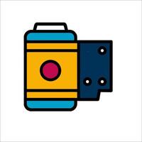 A can of soda with a red and blue lid vector