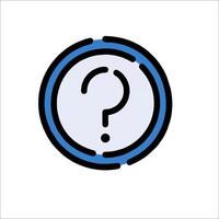 A question mark icon in a circle vector