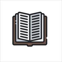 An open book icon on a white background vector