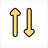 Two arrows pointing in opposite directions vector