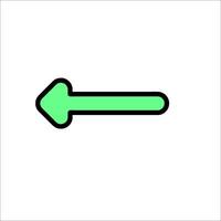 A green arrow pointing in the direction of the arrow vector