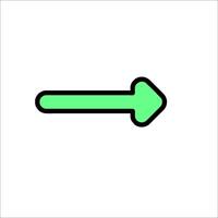 A green arrow pointing in the direction of the arrow vector