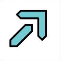 A blue arrow pointing to the right vector