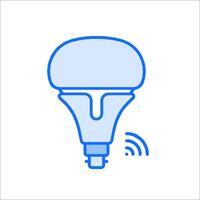 A light bulb with a blue icon on it vector