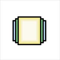 A square box with a white background vector