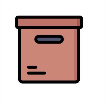 A box with a lid on it on a white background vector