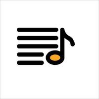 A music note icon with a note and a music note vector
