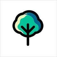 A tree logo with a green and blue color scheme vector