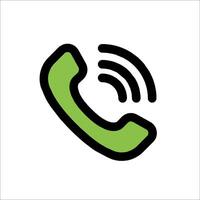 A phone icon with a green and black design vector