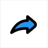 A blue arrow pointing to the left on a white background vector
