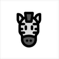 A zebra head icon on a white background vector