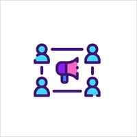 A group of people with a megaphone icon vector