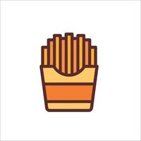 French fries icon illustration vector