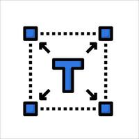 The t logo in a square with arrows pointing to it vector