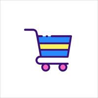 Shopping cart icon illustration vector