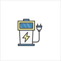 Electricity charging icon illustration vector
