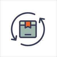 A box with a bow around it and a arrow pointing to it vector