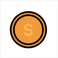A dollar sign icon on a white background vector