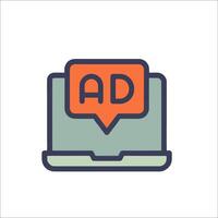 An ad for an ad on a laptop vector