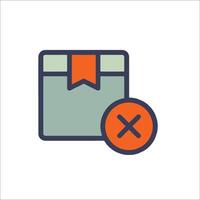 A box with a red x on it vector