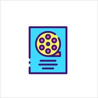 A movie reel icon on a white background vector