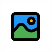 The icon for a photo app vector