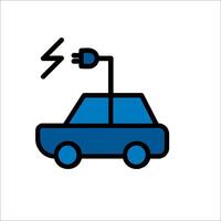 Electric car icon vector