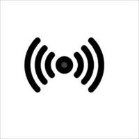 A black and white icon of a wifi signal vector