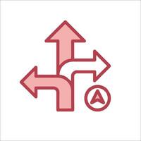 A red arrow pointing to a sign that says 'a' vector