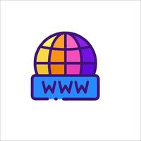 The world wide web logo with a globe vector