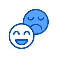 Two emoticions with a smiley face vector