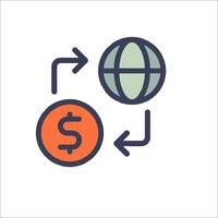 The world is flat icon vector