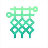 A green and blue logo with a square pattern vector
