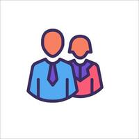 A man and woman icon with a tie vector