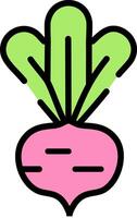 Beetroot , Vegetables color icon. vector