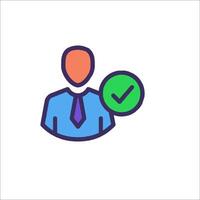 A man with a check mark on his forehead vector