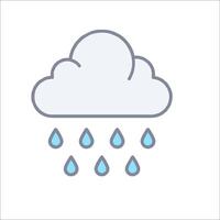 Rain cloud icon illustration vector