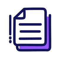 Document icon. Outline paper Sign. vector