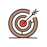 target with arrow isolated icon illustration design vector