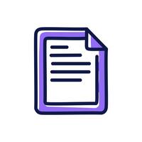 Document icon isolated on white background for your web and mobile app design, File logo concept. vector